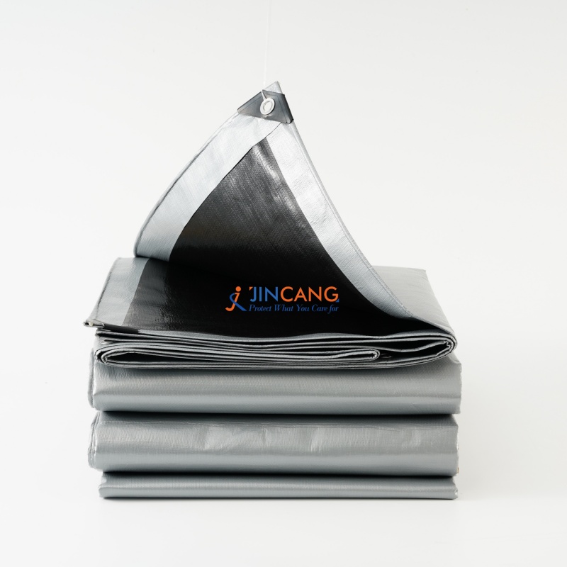 Black Silver 240 Virgin PE Tarpaulin Black Silver 240 Virgin PE Tarpaulin